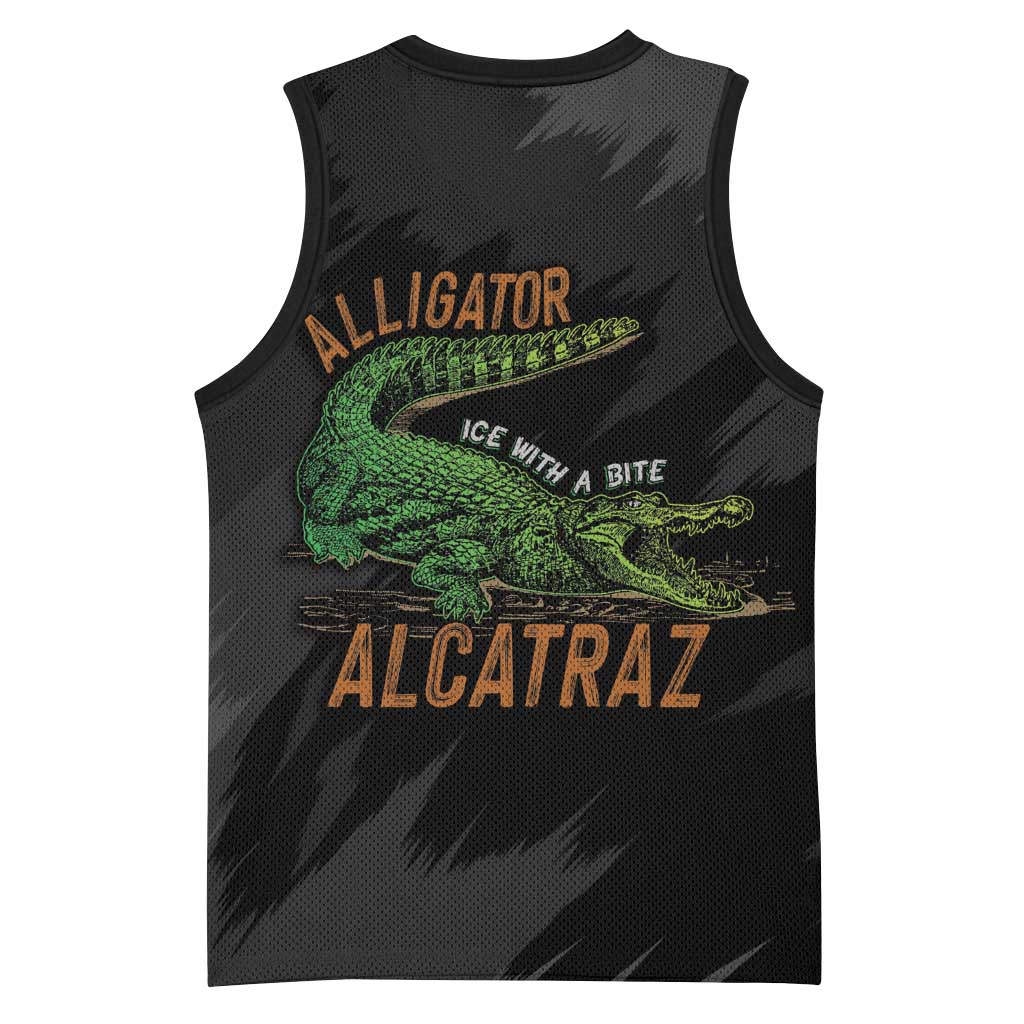 Alligator Alcatraz Basketball Jersey ICE With A Bite - Wonder Print Shop