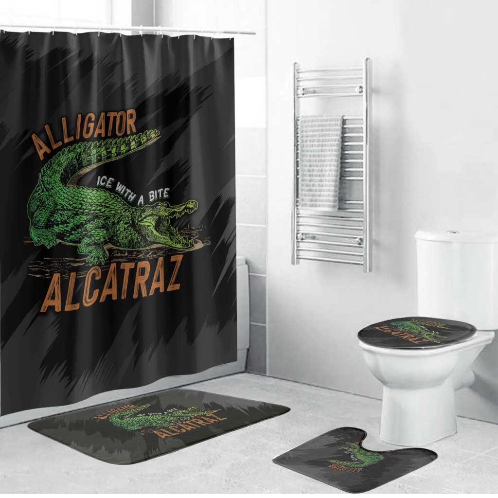 Alligator Alcatraz Bathroom Set ICE With A Bite - Wonder Print Shop