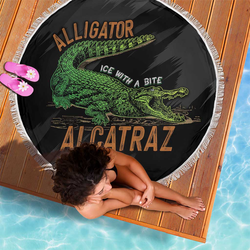 Alligator Alcatraz Beach Blanket ICE With A Bite - Wonder Print Shop