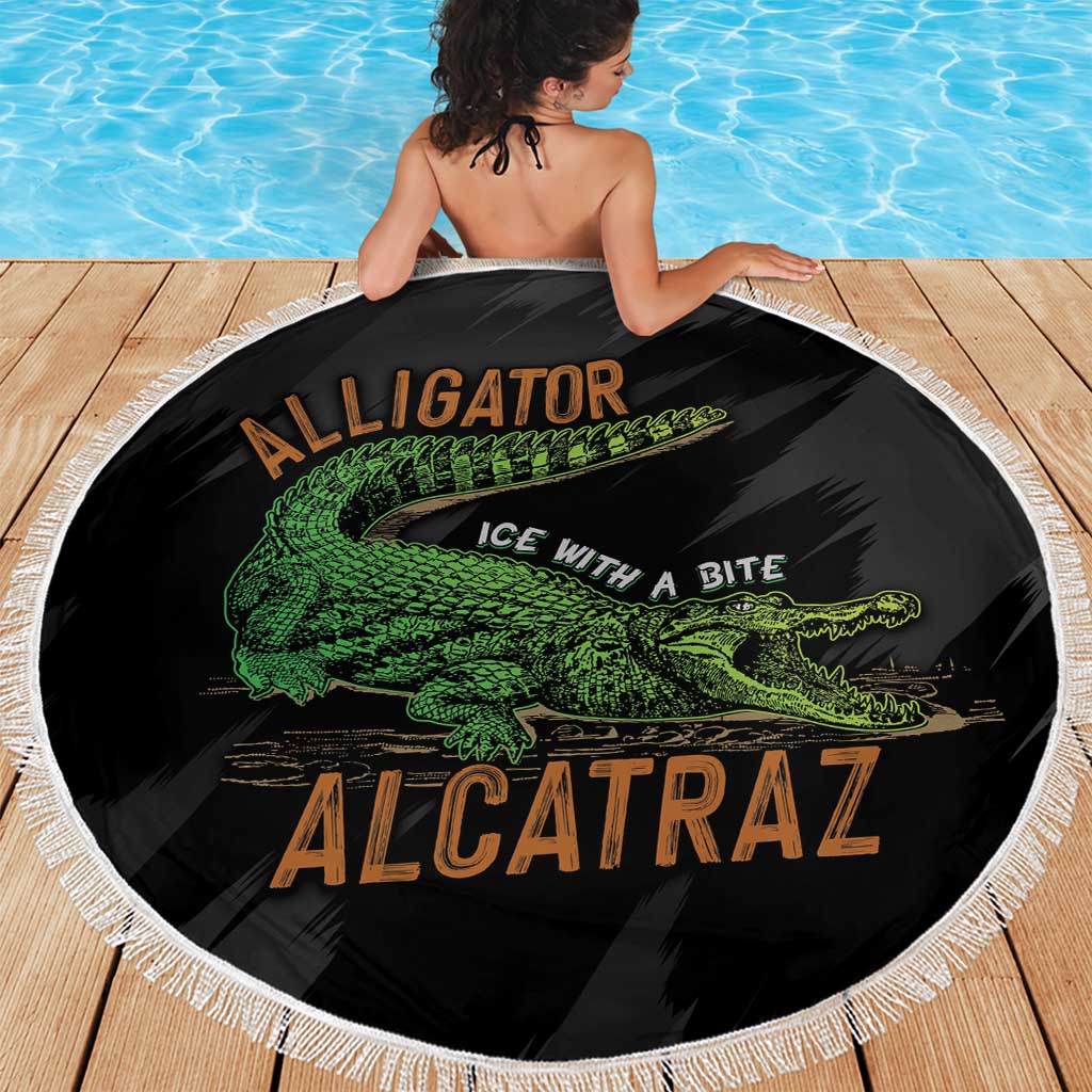 Alligator Alcatraz Beach Blanket ICE With A Bite - Wonder Print Shop