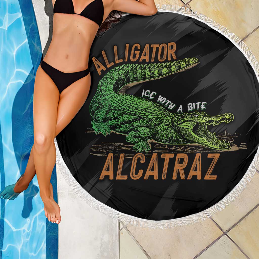 Alligator Alcatraz Beach Blanket ICE With A Bite - Wonder Print Shop
