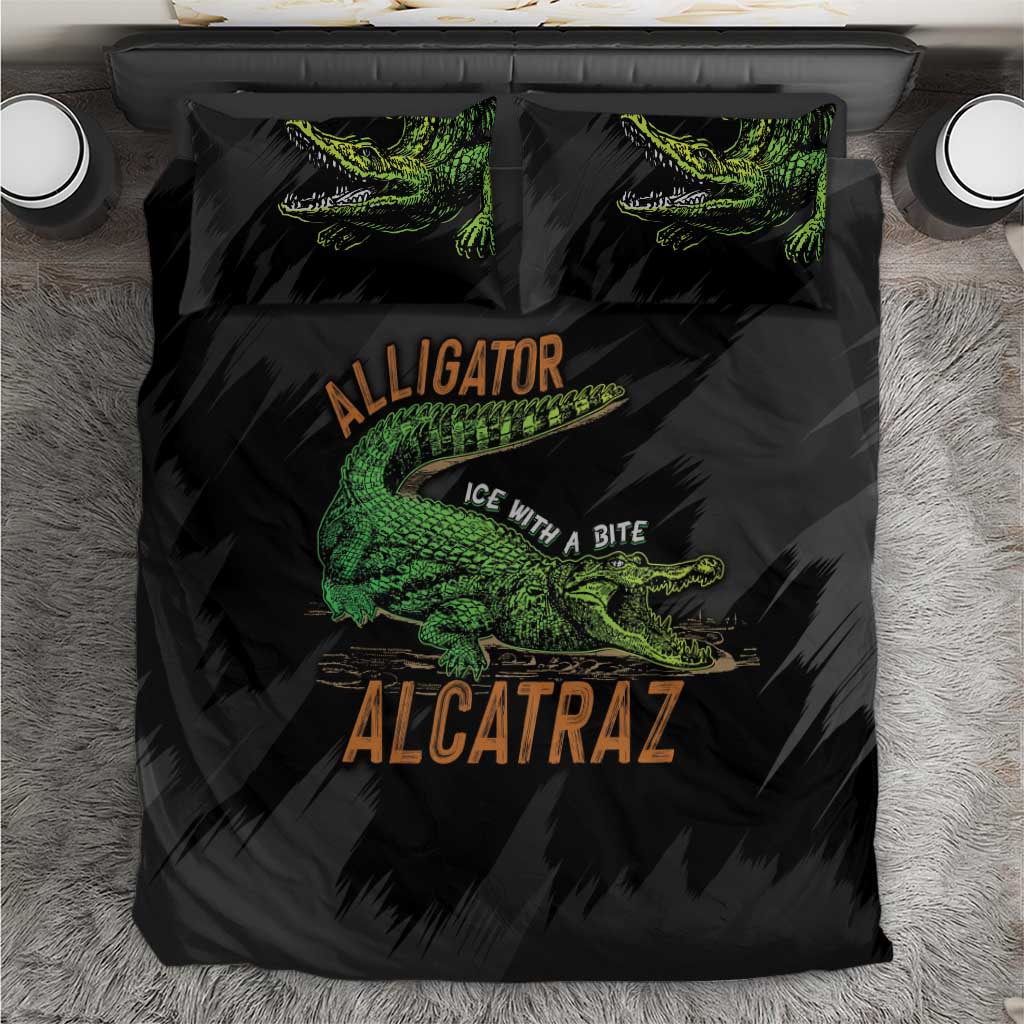 Alligator Alcatraz Bedding Set ICE With A Bite - Wonder Print Shop