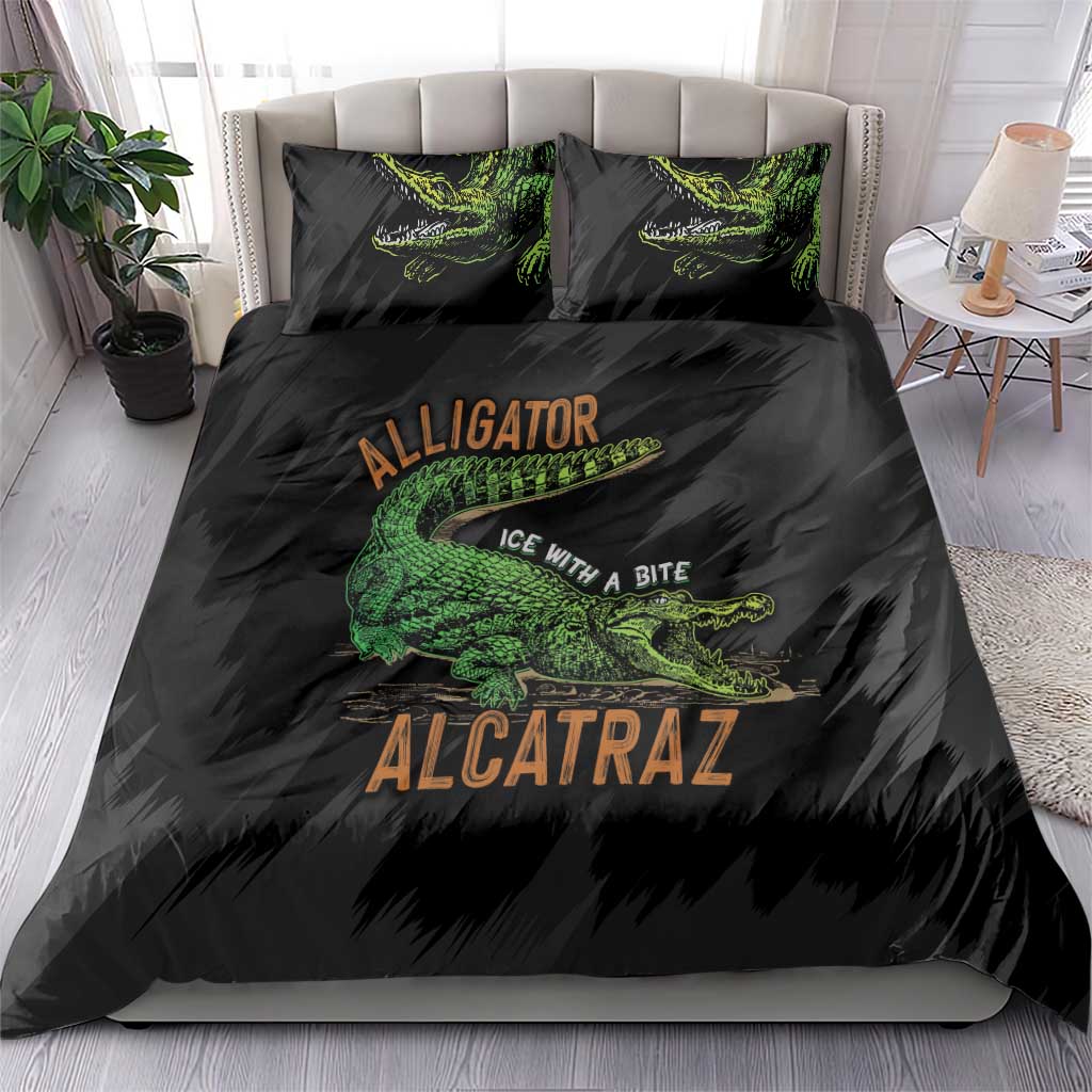 Alligator Alcatraz Bedding Set ICE With A Bite - Wonder Print Shop