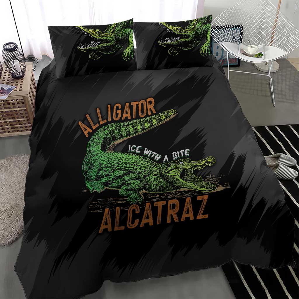 Alligator Alcatraz Bedding Set ICE With A Bite - Wonder Print Shop