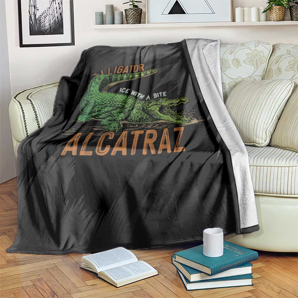 Alligator Alcatraz Blanket ICE With A Bite - Wonder Print Shop