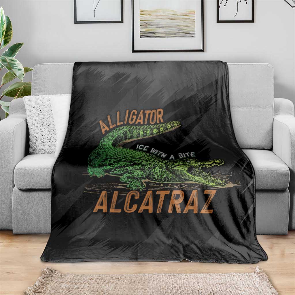 Alligator Alcatraz Blanket ICE With A Bite - Wonder Print Shop