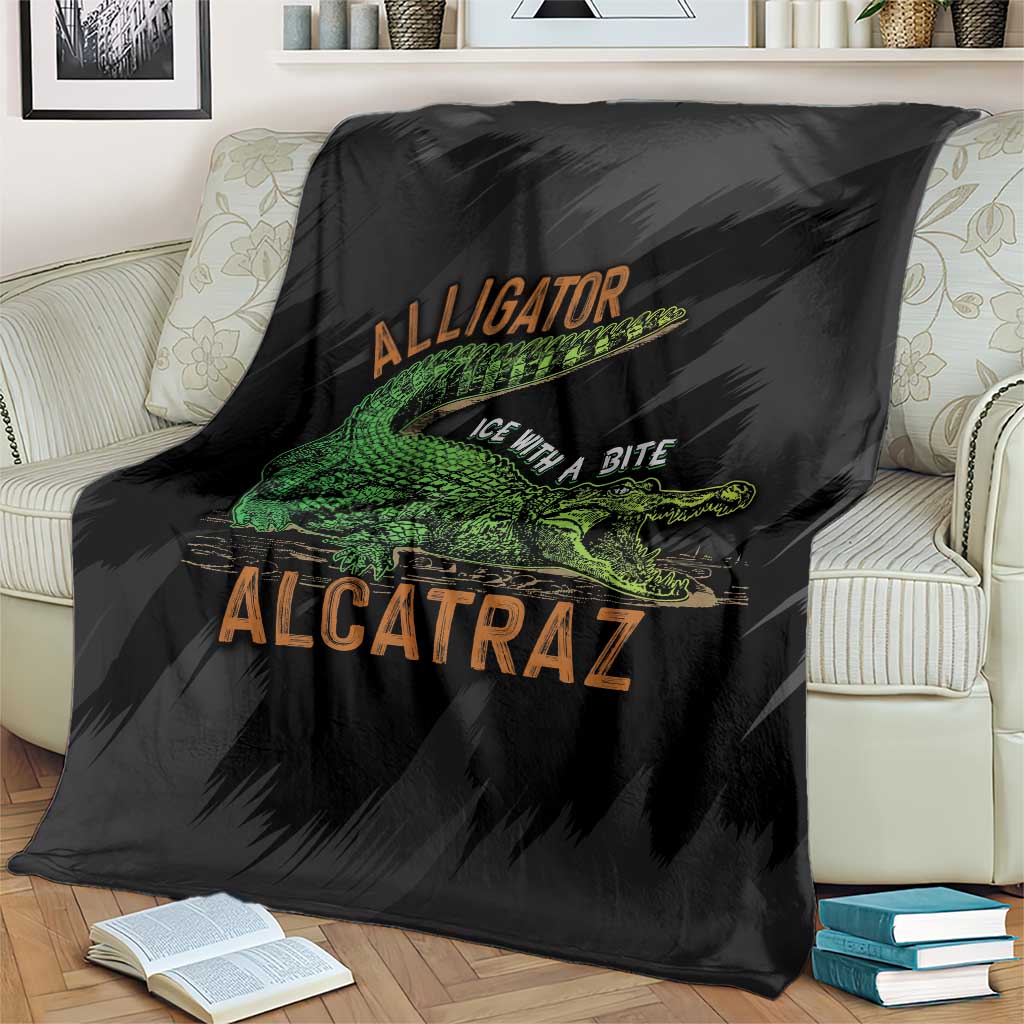 Alligator Alcatraz Blanket ICE With A Bite - Wonder Print Shop