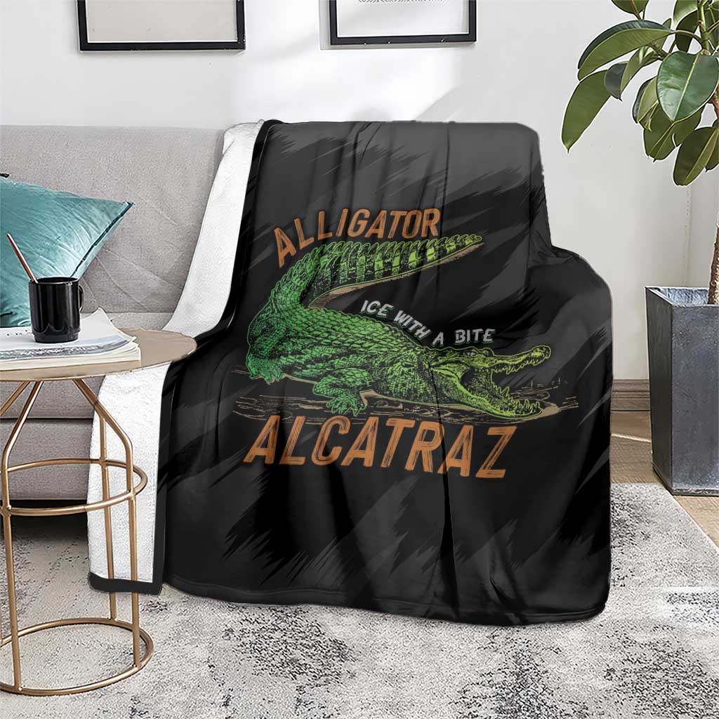 Alligator Alcatraz Blanket ICE With A Bite - Wonder Print Shop