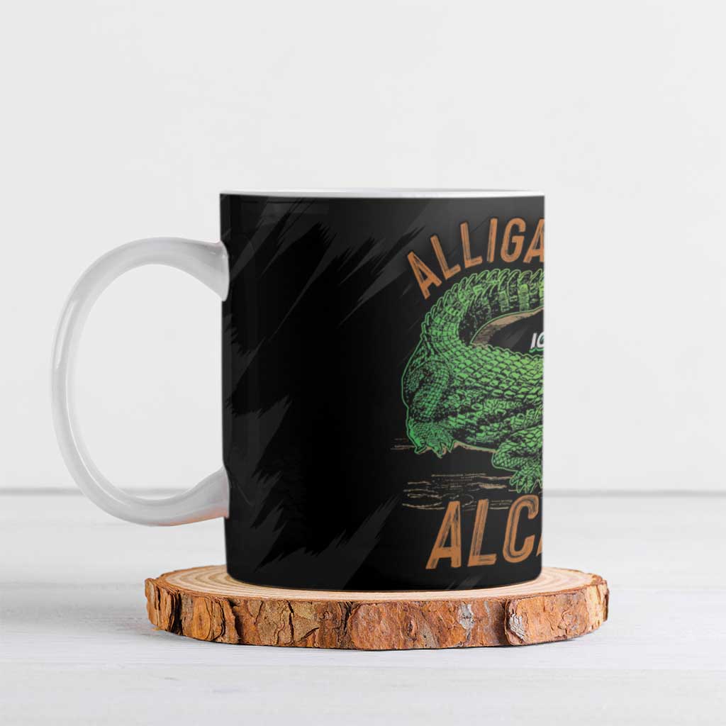 Alligator Alcatraz Ceramic Mug ICE With A Bite - Wonder Print Shop