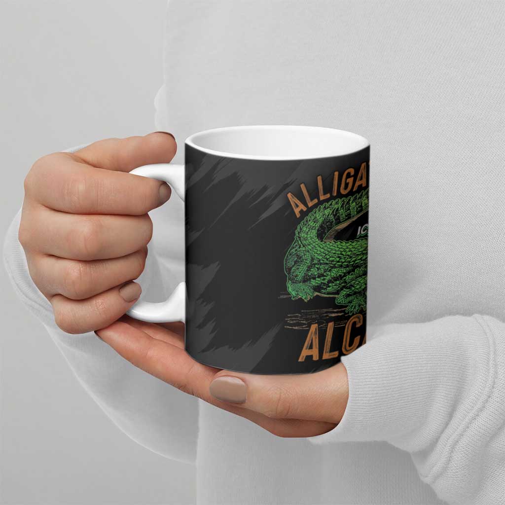 Alligator Alcatraz Ceramic Mug ICE With A Bite - Wonder Print Shop