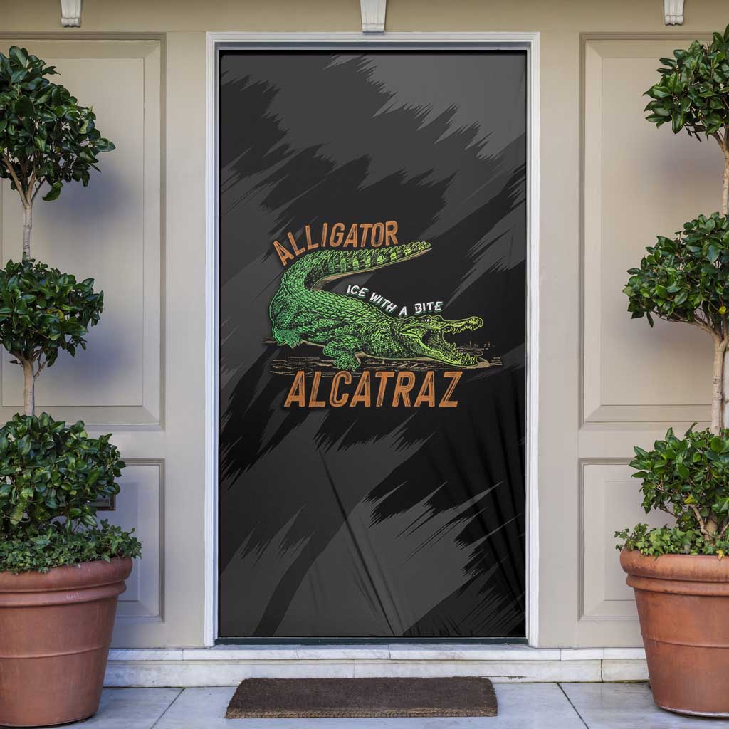 Alligator Alcatraz Door Cover ICE With A Bite - Wonder Print Shop