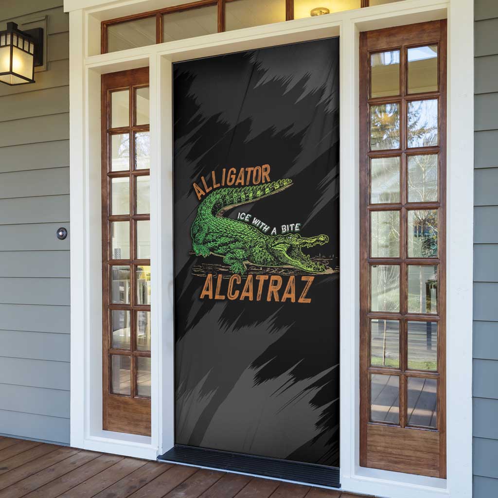 Alligator Alcatraz Door Cover ICE With A Bite - Wonder Print Shop