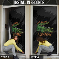 Alligator Alcatraz Door Cover ICE With A Bite - Wonder Print Shop