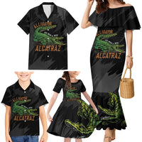 Alligator Alcatraz Family Matching Mermaid Dress and Hawaiian Shirt ICE With A Bite - Wonder Print Shop