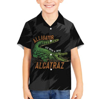 Alligator Alcatraz Family Matching Off Shoulder Short Dress and Hawaiian Shirt ICE With A Bite - Wonder Print Shop