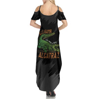 Alligator Alcatraz Family Matching Summer Maxi Dress and Hawaiian Shirt ICE With A Bite - Wonder Print Shop