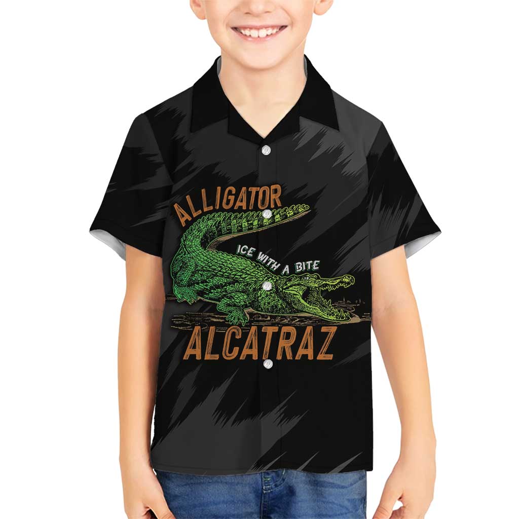 Alligator Alcatraz Family Matching Summer Maxi Dress and Hawaiian Shirt ICE With A Bite - Wonder Print Shop