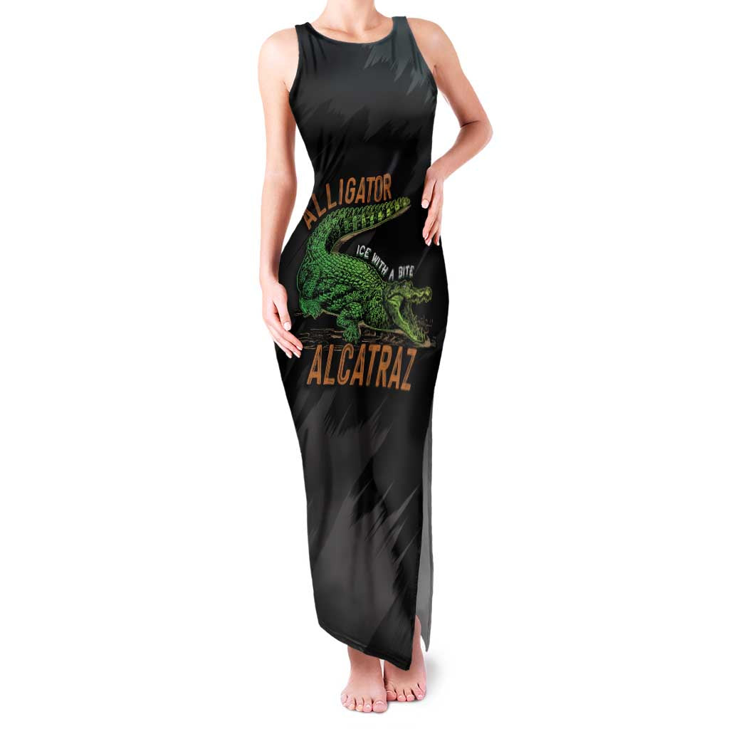 Alligator Alcatraz Family Matching Tank Maxi Dress and Hawaiian Shirt ICE With A Bite - Wonder Print Shop
