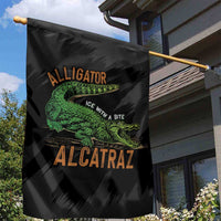Alligator Alcatraz Garden Flag ICE With A Bite - Wonder Print Shop