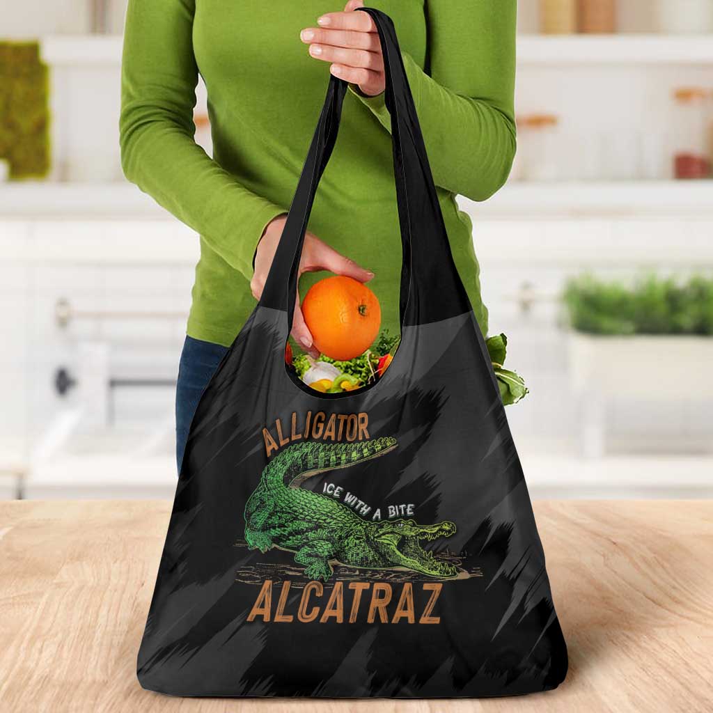 Alligator Alcatraz Grocery Bag ICE With A Bite - Wonder Print Shop