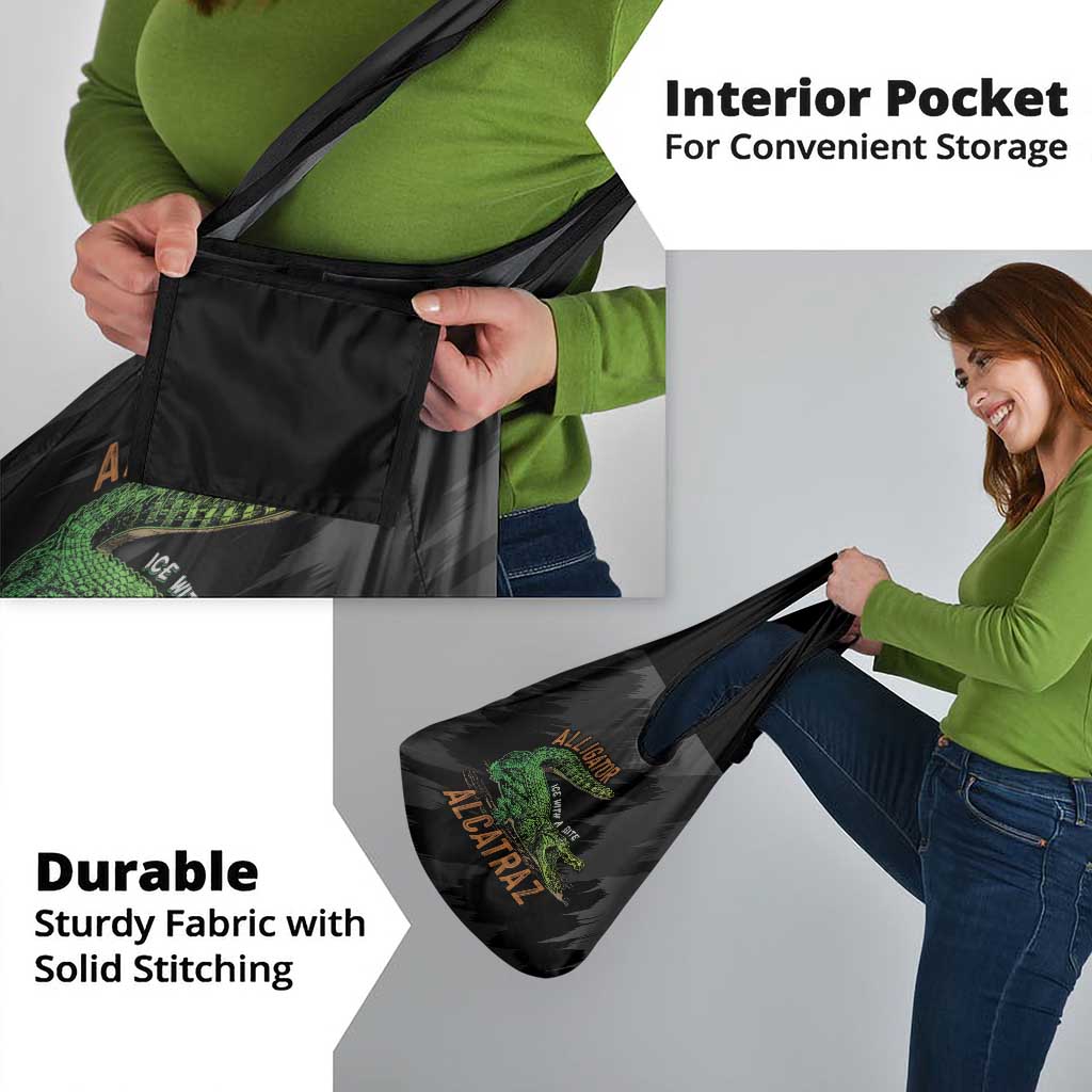 Alligator Alcatraz Grocery Bag ICE With A Bite - Wonder Print Shop