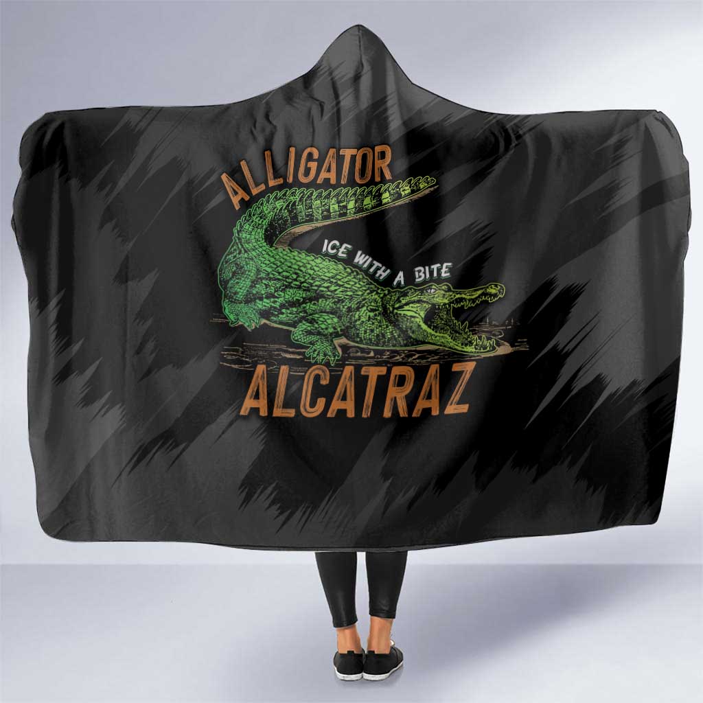 Alligator Alcatraz Hooded Blanket ICE With A Bite - Wonder Print Shop