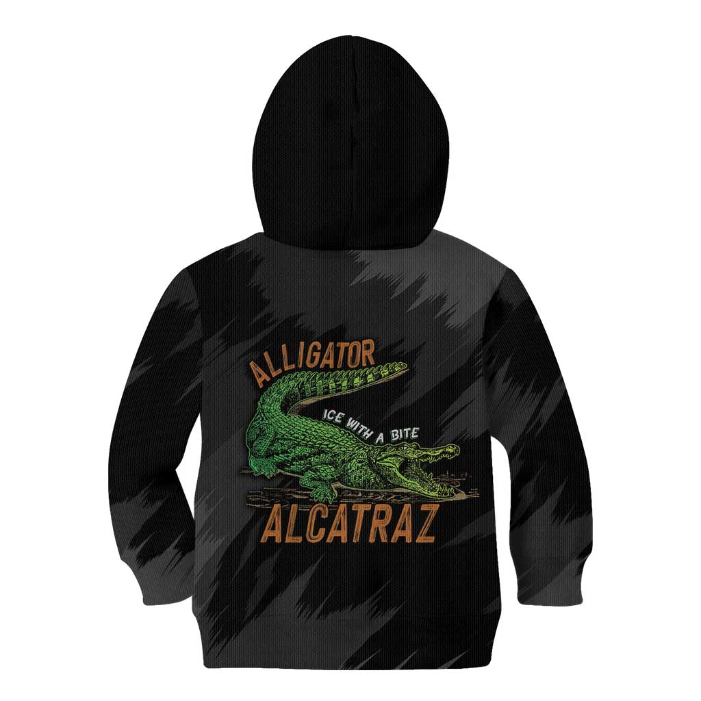 Alligator Alcatraz Kid Hoodie ICE With A Bite - Wonder Print Shop