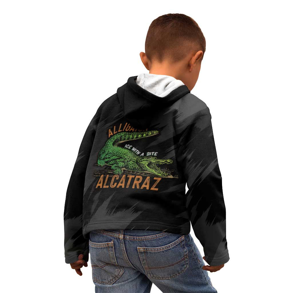 Alligator Alcatraz Kid Hoodie ICE With A Bite - Wonder Print Shop