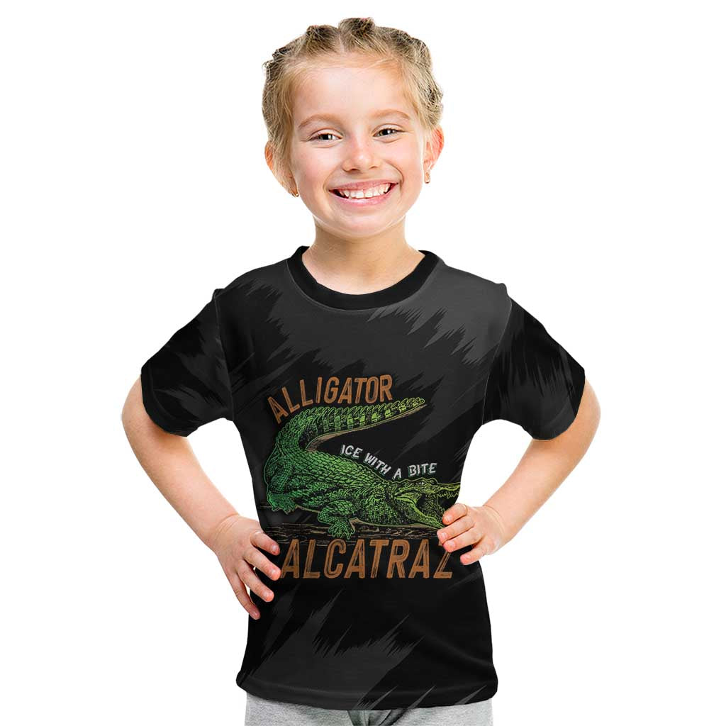 Alligator Alcatraz Kid T Shirt ICE With A Bite - Wonder Print Shop
