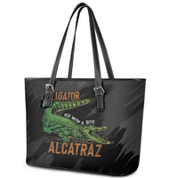 Alligator Alcatraz Leather Tote Bag ICE With A Bite - Wonder Print Shop