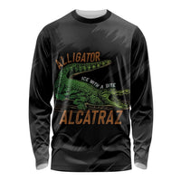 Alligator Alcatraz Long Sleeve Shirt ICE With A Bite - Wonder Print Shop