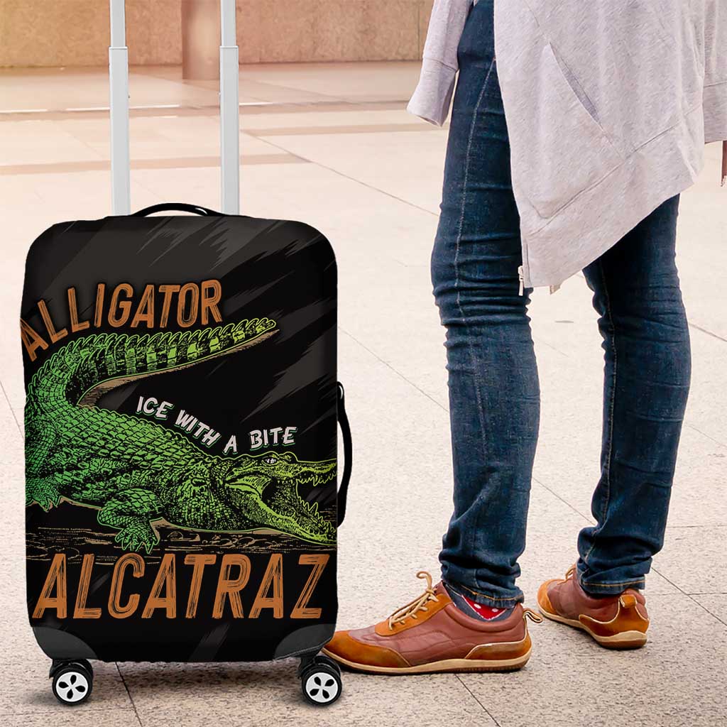 Alligator Alcatraz Luggage Cover ICE With A Bite - Wonder Print Shop