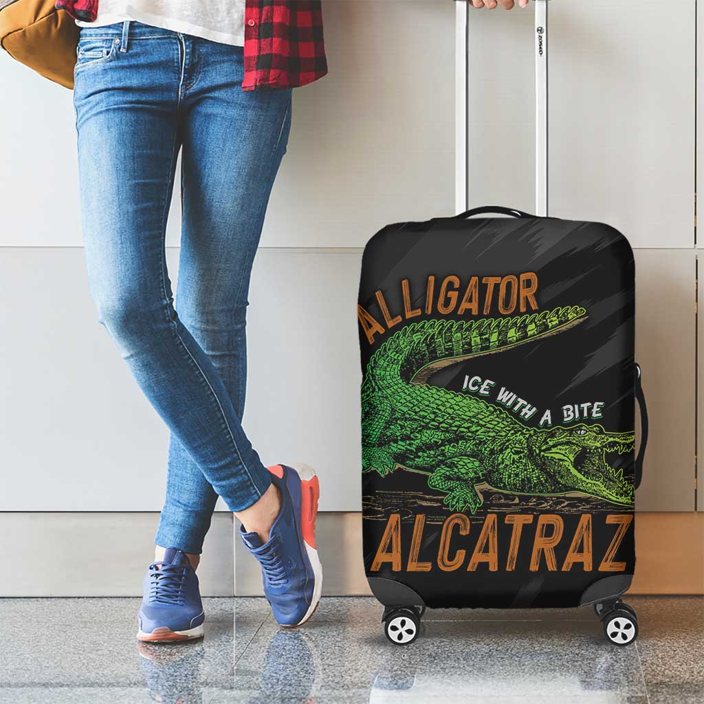 Alligator Alcatraz Luggage Cover ICE With A Bite - Wonder Print Shop