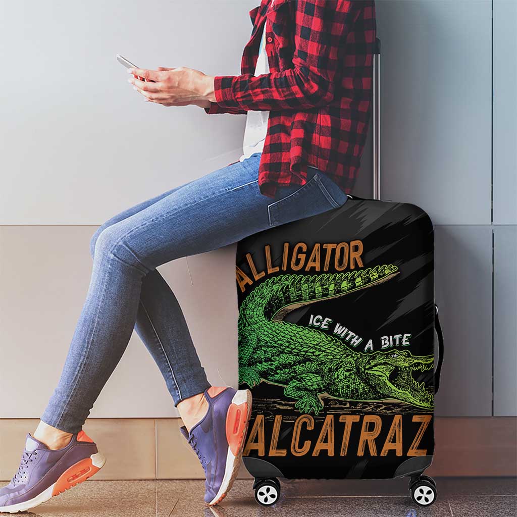 Alligator Alcatraz Luggage Cover ICE With A Bite - Wonder Print Shop