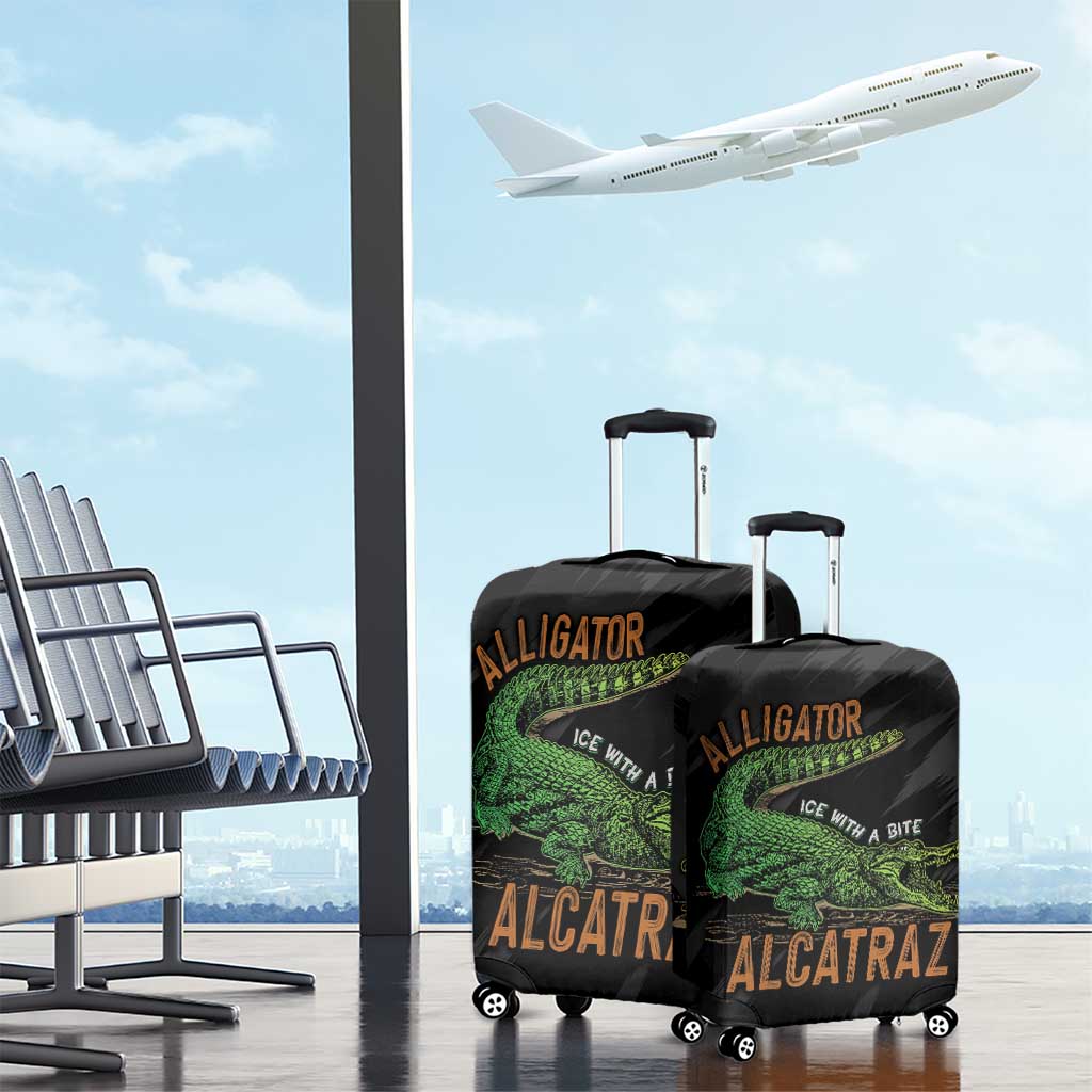 Alligator Alcatraz Luggage Cover ICE With A Bite - Wonder Print Shop