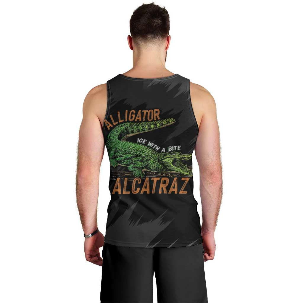 Alligator Alcatraz Men Tank Top ICE With A Bite - Wonder Print Shop