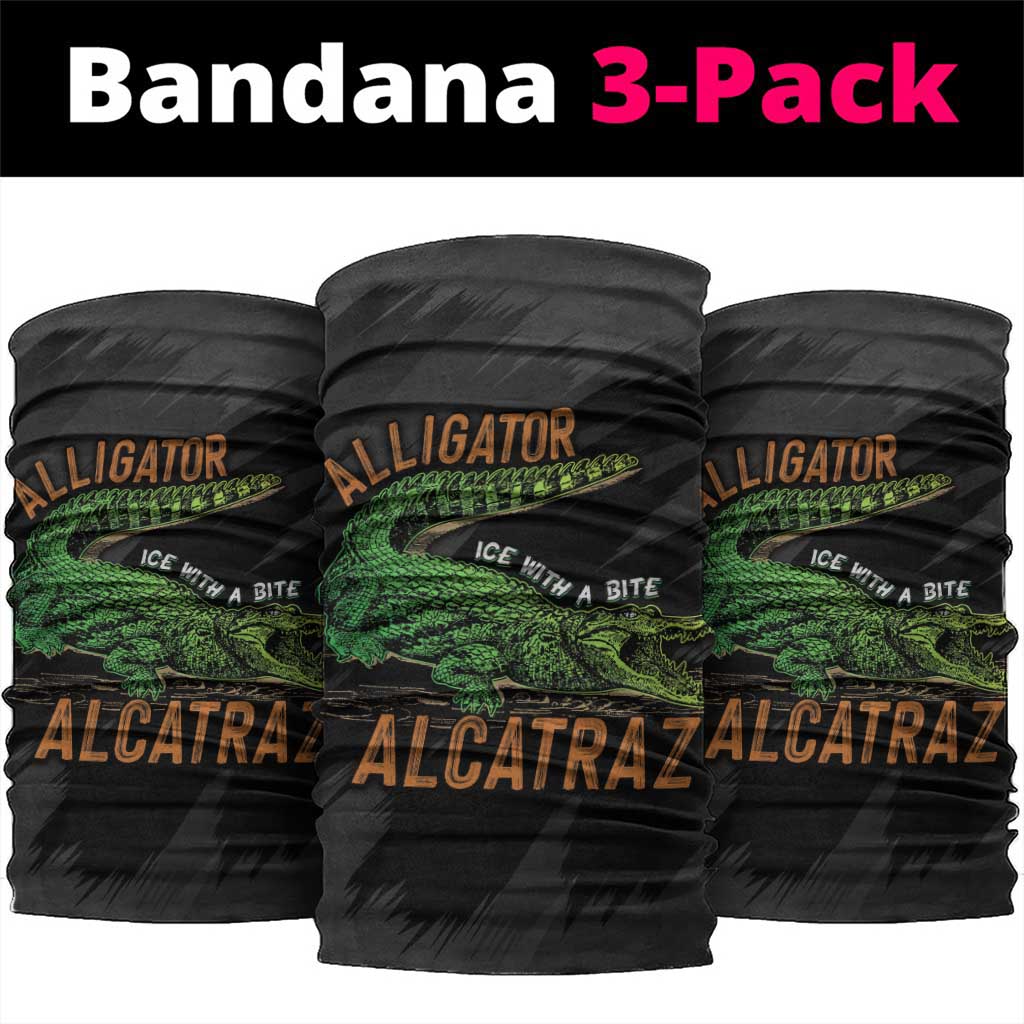 Alligator Alcatraz Neck Gaiter ICE With A Bite - Wonder Print Shop