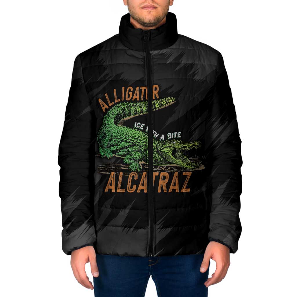 Alligator Alcatraz Padded Jacket ICE With A Bite - Wonder Print Shop