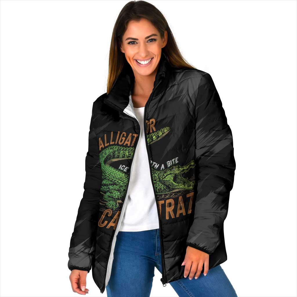 Alligator Alcatraz Padded Jacket ICE With A Bite - Wonder Print Shop