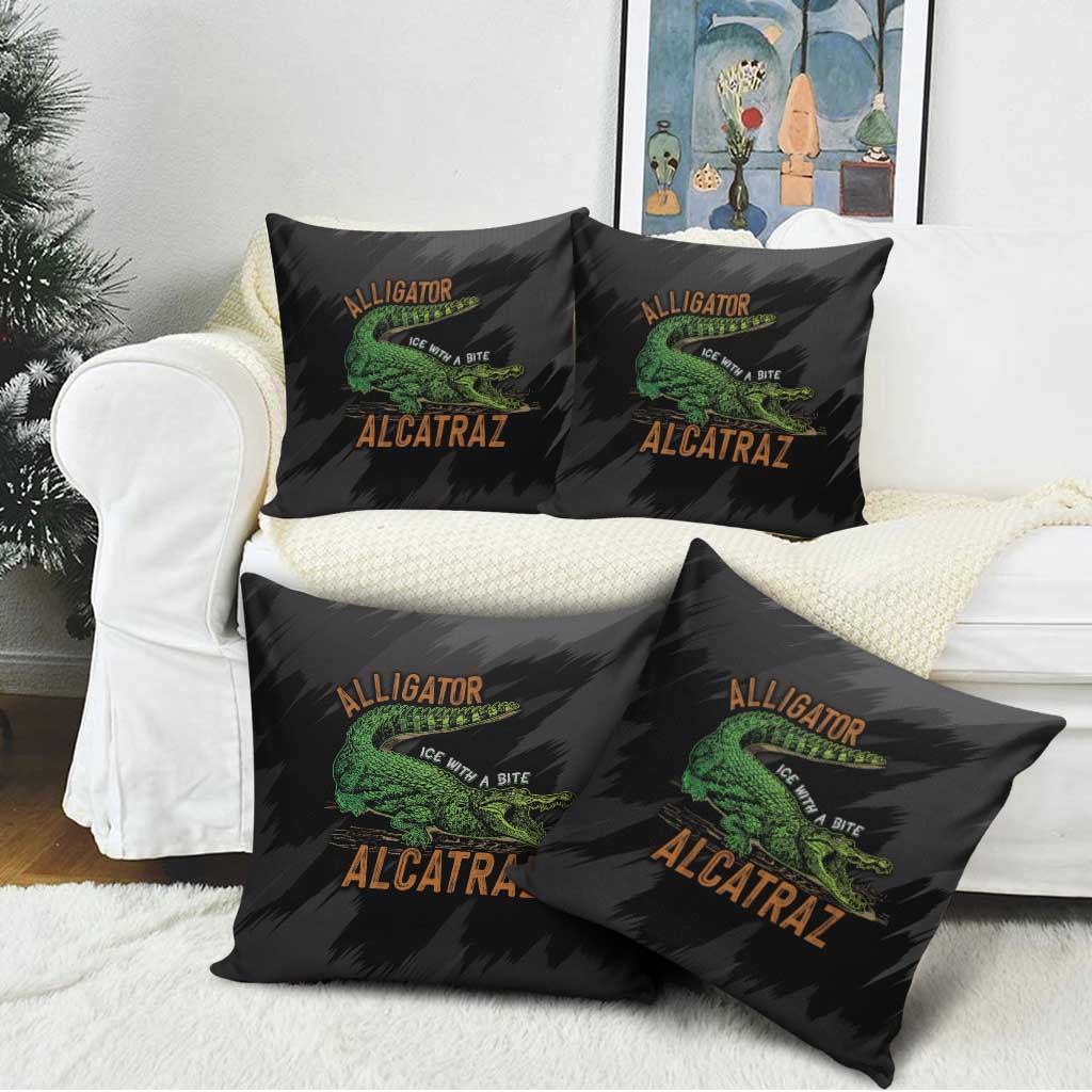 Alligator Alcatraz Pillow Cover ICE With A Bite - Wonder Print Shop