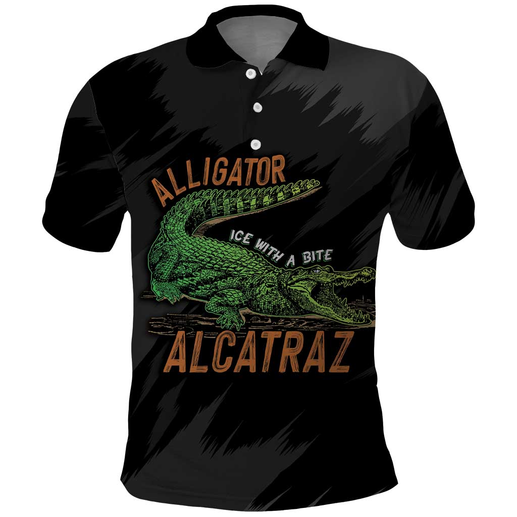 Alligator Alcatraz Polo Shirt ICE With A Bite - Wonder Print Shop