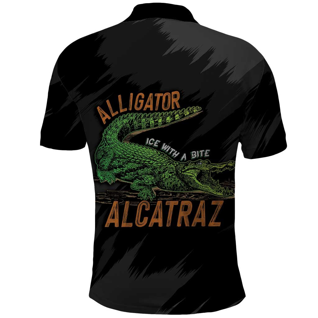Alligator Alcatraz Polo Shirt ICE With A Bite - Wonder Print Shop