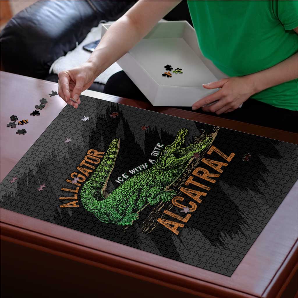 Alligator Alcatraz Puzzle ICE With A Bite - Wonder Print Shop