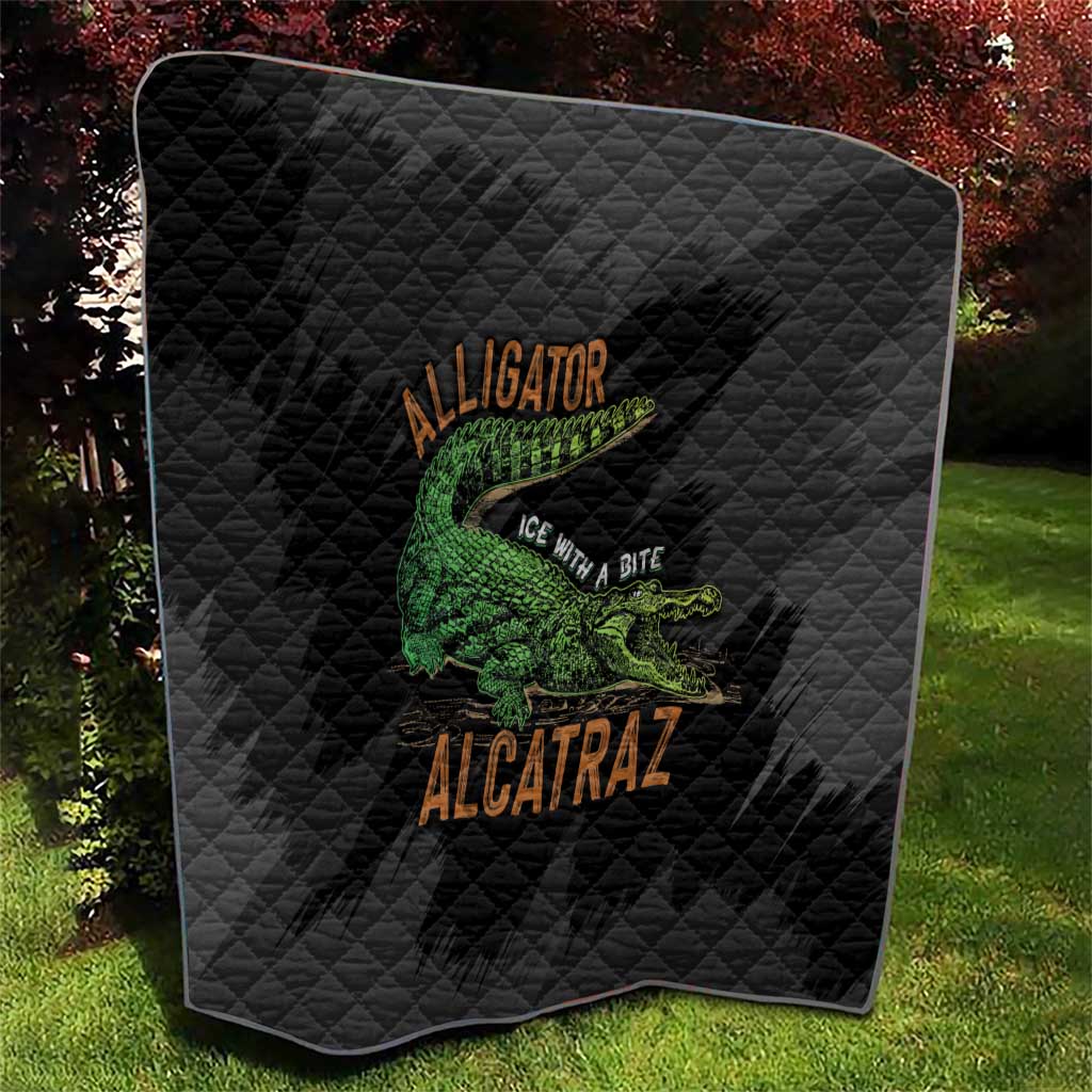 Alligator Alcatraz Quilt ICE With A Bite - Wonder Print Shop