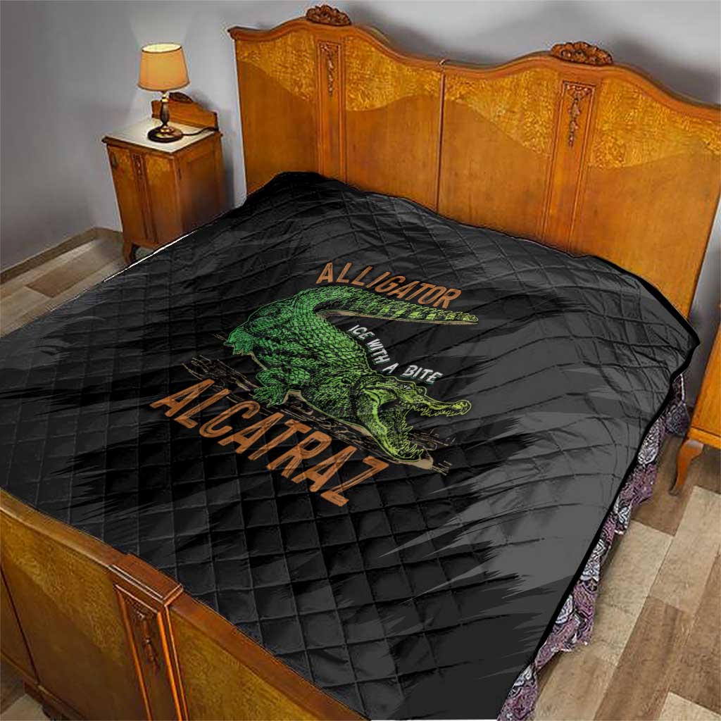 Alligator Alcatraz Quilt ICE With A Bite - Wonder Print Shop
