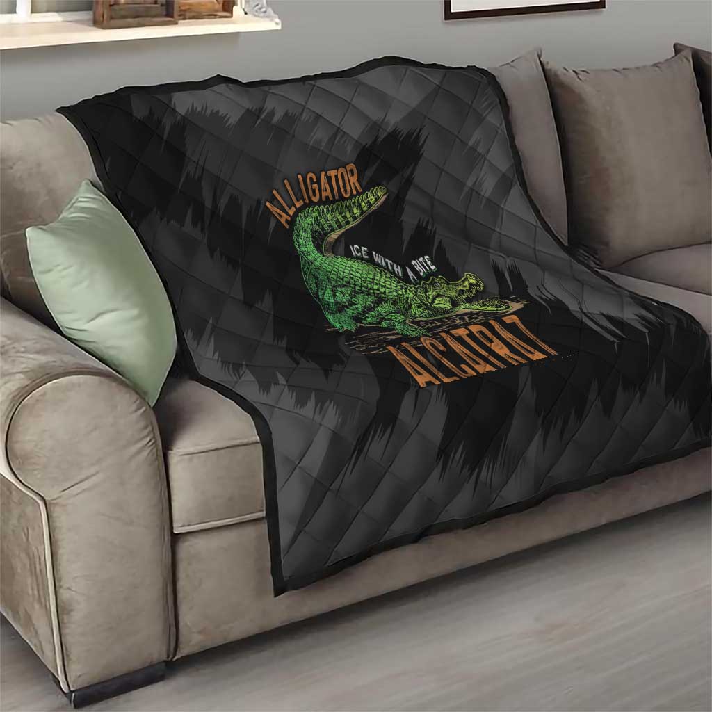 Alligator Alcatraz Quilt ICE With A Bite - Wonder Print Shop