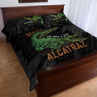 Alligator Alcatraz Quilt Bed Set ICE With A Bite - Wonder Print Shop