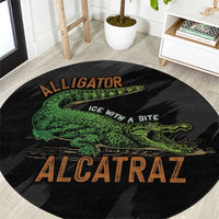 Alligator Alcatraz Round Carpet ICE With A Bite - Wonder Print Shop