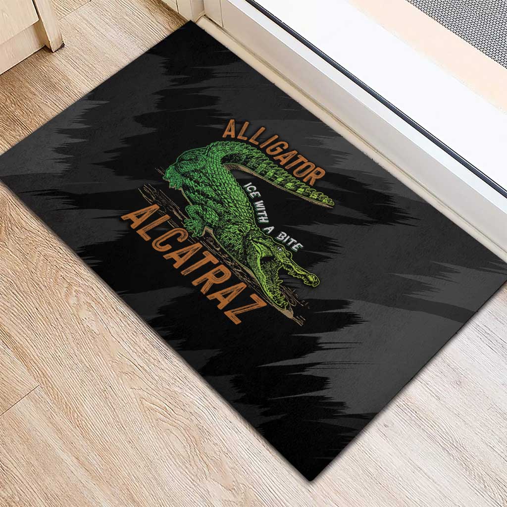 Alligator Alcatraz Rubber Doormat ICE With A Bite - Wonder Print Shop