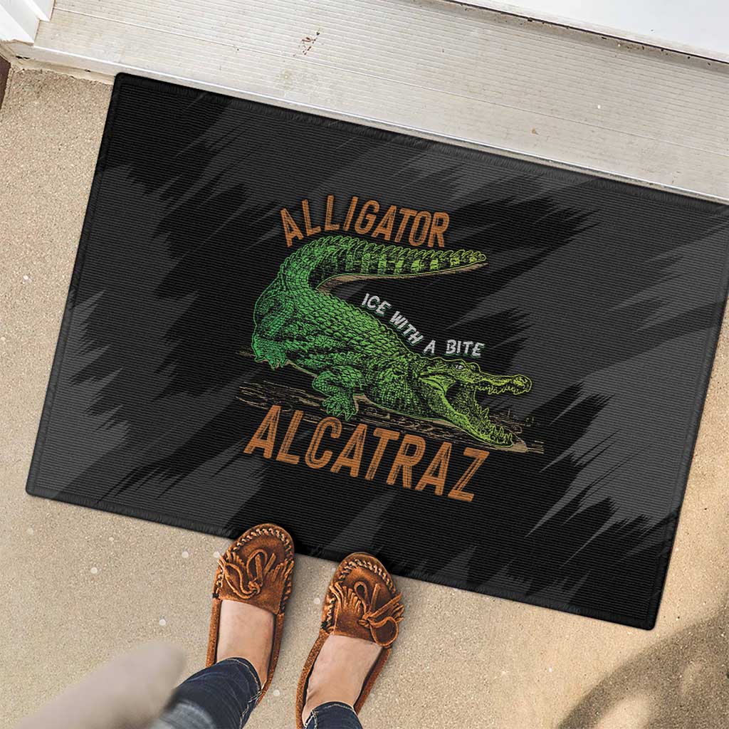 Alligator Alcatraz Rubber Doormat ICE With A Bite - Wonder Print Shop